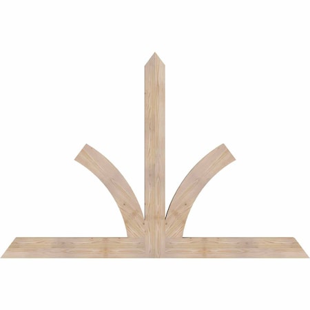 Ekena Millwork Richland Smooth Timber Gable Bracket, Douglas Fir, 84"W x 56"H x 3 1/2"D x 5 1/2"F, 16/12 Pitch GBW084X56X0406RIC00SDF